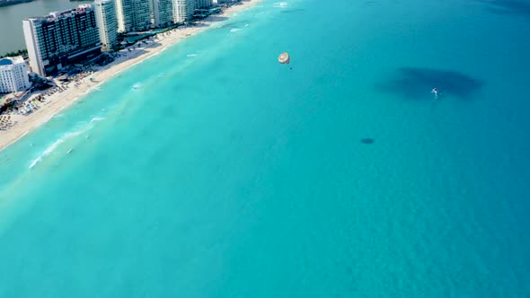 Beautiful Aerial View of the Beaches in Mexico Near Cancun Playa Del Carmen