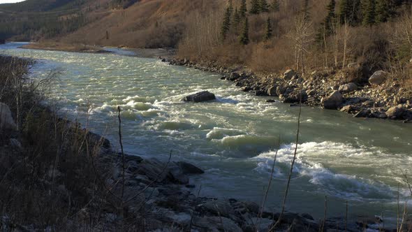 Fall river flowing in Alaska.