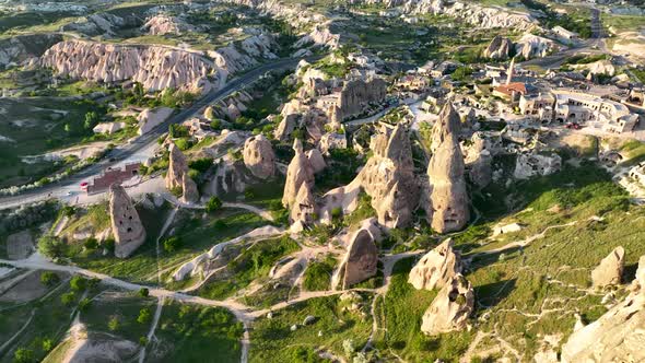 The best landscapes of Cappadocia aerial view 4 K