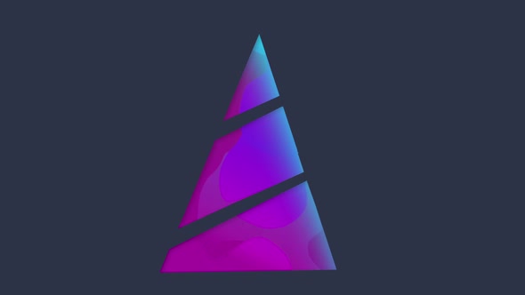 Animation of a modern digital purple Christmas tree with Christmas decorations on grey background