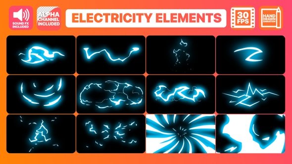 Electricity Elements | Motion Graphics Pack