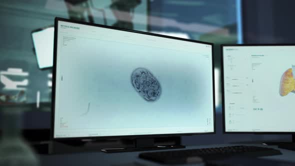 Cell Mitosis process is investigated for biotechnological research at laboratory alt