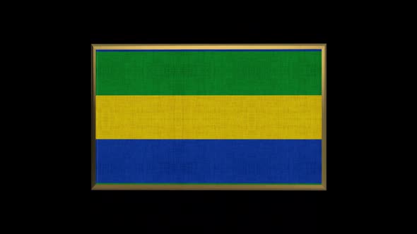 Gabon 3D Flag