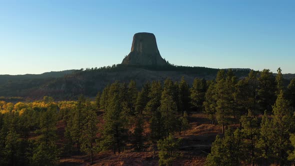 Devils Tower Butte at Sunset