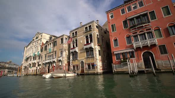 Stabilized Shot of Venice Grand Canal in Italy