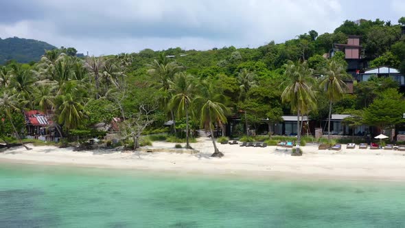 Aerial View of Leela Beach in Koh Phangan Thailand