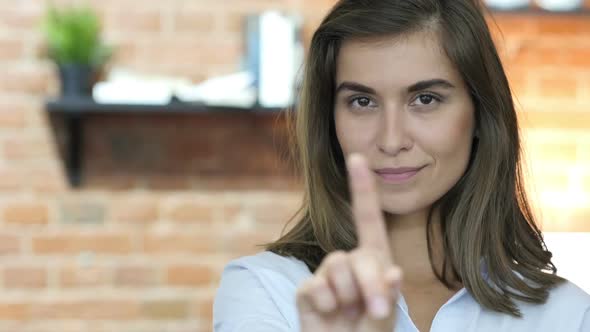 No, Denying Offer Gesture by Beautiful Girl