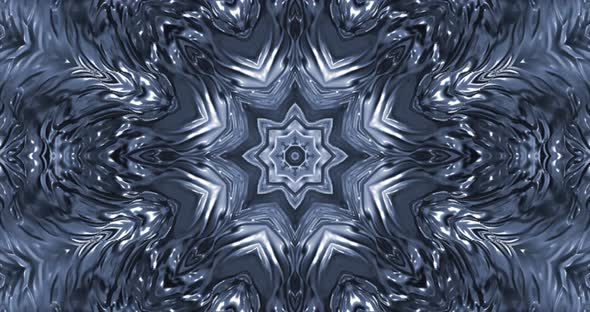 abstract dark blue kaleidoscope animation.