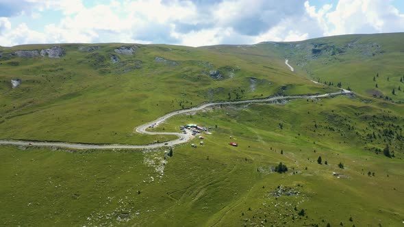 Aerial View Of Famous Romanian Mountain Road Transalpina 7