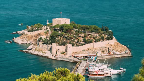 Kusadasi Aydin Province Turkey Top View Of The Pigeon Island