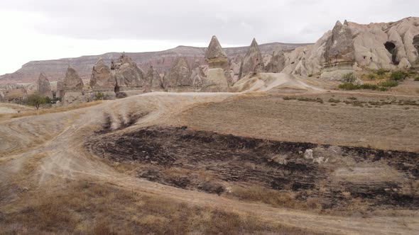 Cappadocia Landscape Aerial View. Turkey. Goreme National Park