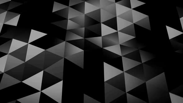 Abstract Triangle Polygon Black Background Loop