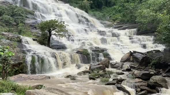 Mae Ya Waterfall in Doi Inthanon National Park in Chiang Mai Thailand