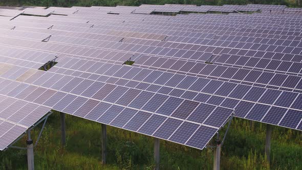 Solar power station in montain