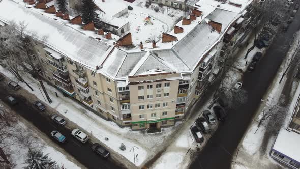 Aerial View of Poltava City in Ukraine