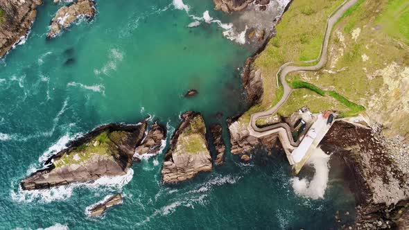 Amazing Drone View Over Dunquin Pier at the West Coast of Ireland