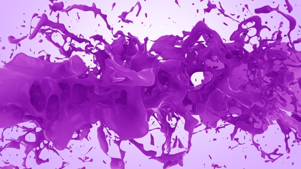 Two Purple Paint Streams Collision