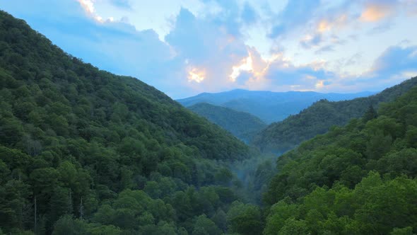 4K Mountain Sunset Shot