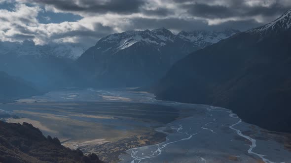 Glacial valley in Southern Alps