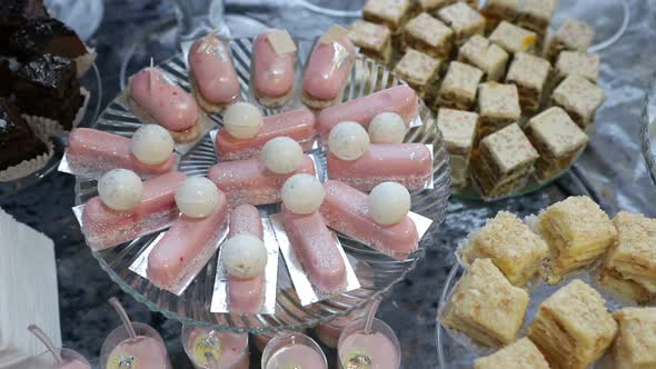 Donuts Filled with Fruit on the Table