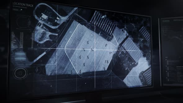 Army Innovation Radar With Map Of Helicopter Base Displayed On Computer Screen alt
