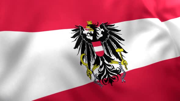 Austria Flag with Emblem