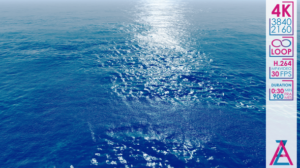 Blue Waves In The Ocean