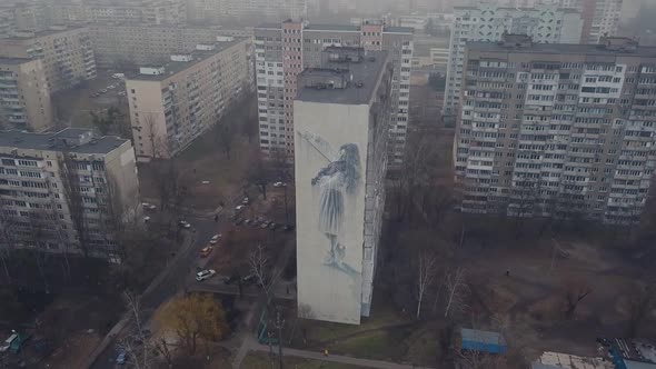 Beautiful mural in the capital of Ukraine