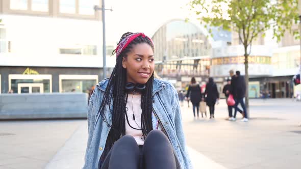 Black young woman portrait in Berlin