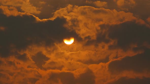 Sunrise and sunset timelapse high definition footage on golden hour.	