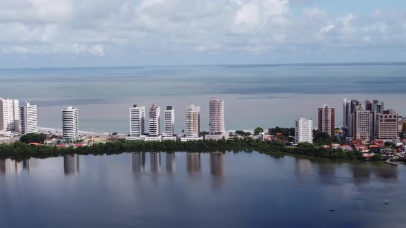 Sao Luis Maranhao at Northeast Brazil. Landmark of historic city.