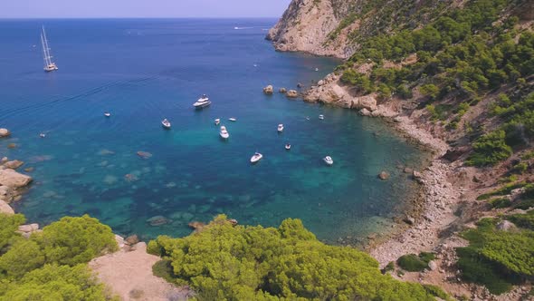 Tropical beach with clear sea water