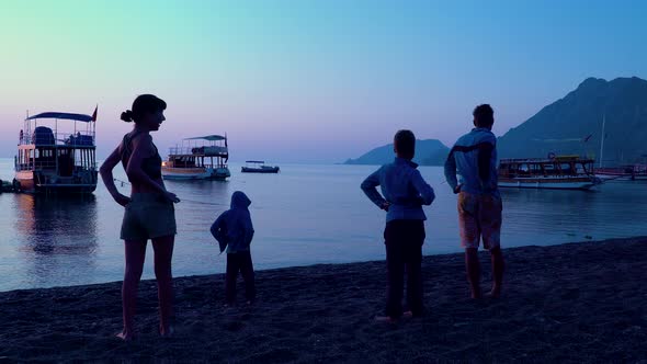 Sports Family on the Beach