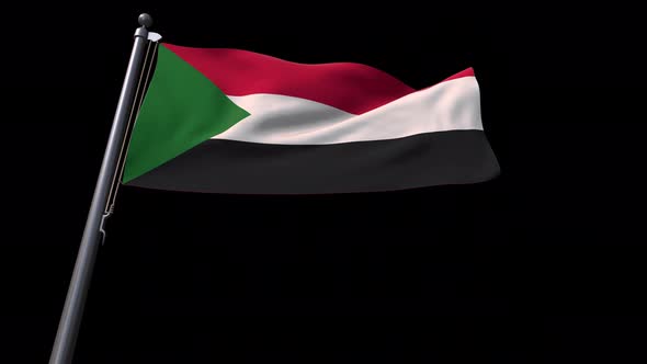 Sudan Flag With Alpha Channel  4K