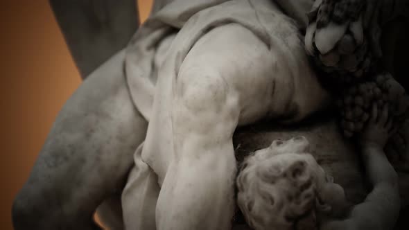 Antique White Marble Statue alt