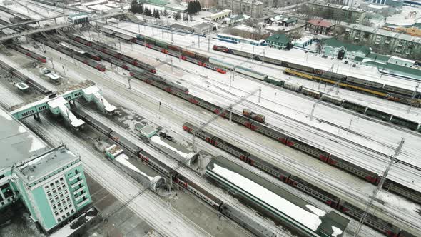 Railway Depo in Winter