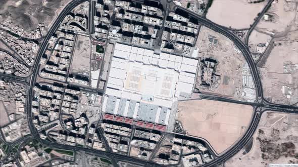 Satellite map Medina City Saudi Arabia