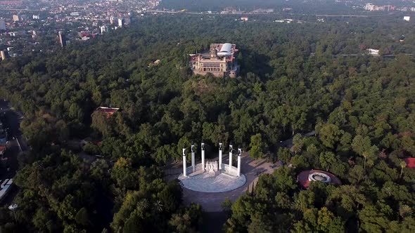 Entrance of Magic Castle of Chapultepec at Mexico city