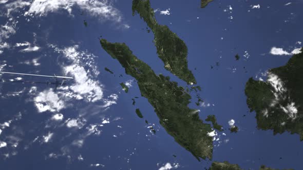 Airliner Flying To Singapore alt