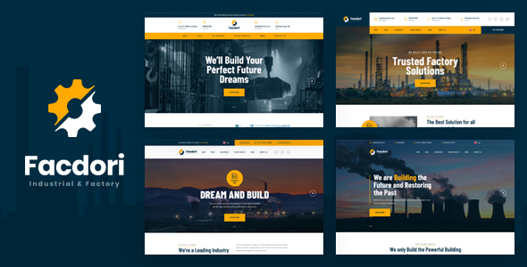 Facdori - Industrial & Factory Business PSD Template