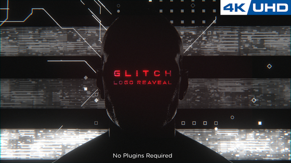 Glitchy Human Logo Reveal