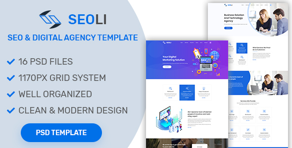 SEOLI- SEO and Digital Agency PSD Template