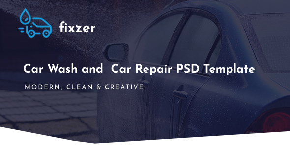 Fixzer – Car Wash & Car Repair PSD Template – 0 Sold!