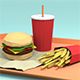 Low-Poly Fast Food - 3DOcean Item for Sale