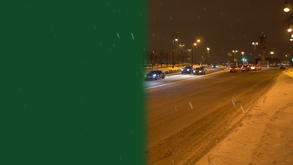 Sleet On A Green Background alt