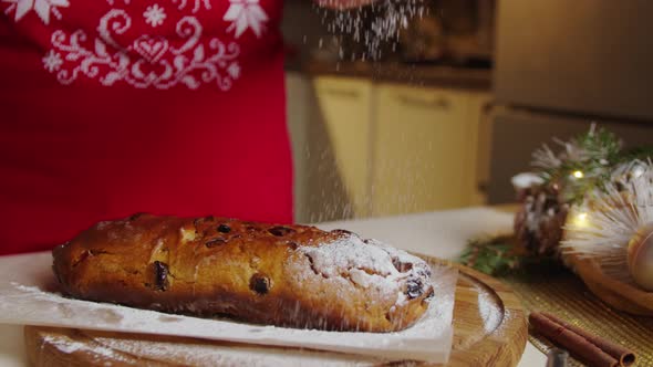 Slow Motion of Falling Sugar on Yeast Dough