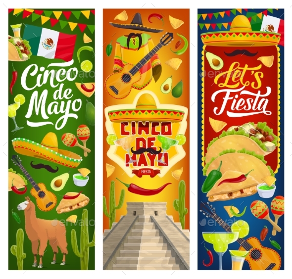 Mexican Cinco De Mayo Holiday Party Fiesta Banners