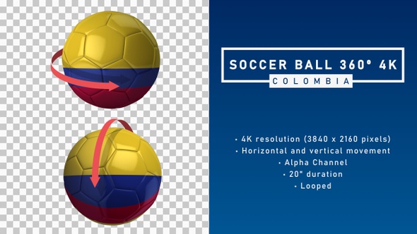 Soccer Ball 360º 4K - Colombia