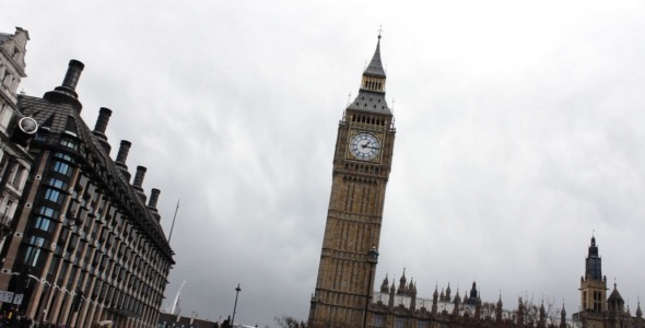 Big Ben Tower In Cloudy Weather