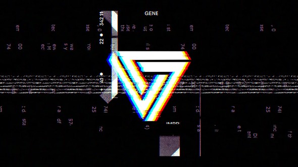 VHS Glitch Logo